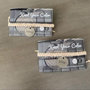 💎 3/$30: Square Knot Charm Bracelets